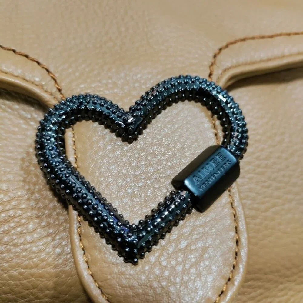 Aimee Kestenberg Lovers Lane Heart Convertible Leather Shoulder Crossbody Bag - Picture 8 of 16